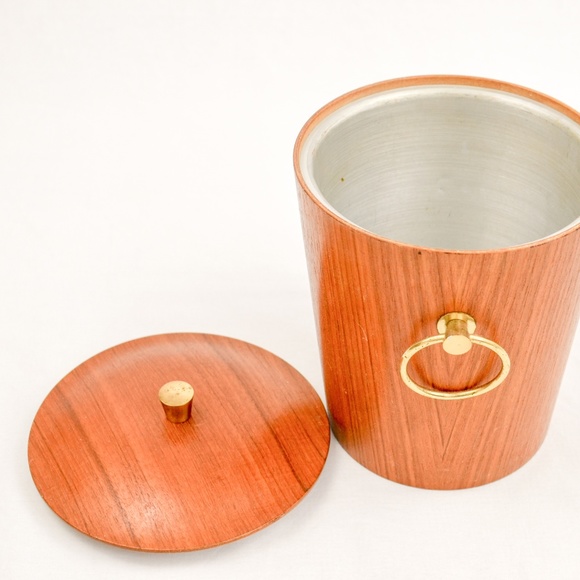 Mid-century teak ice bucket - Picture 3 of 4